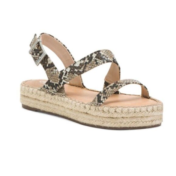 CHARLES BY CHARLES DAVID "Chosen" Studded Snake Wedge Espadrille Sandal - Picture 7 of 7